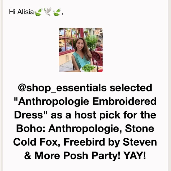 🍃🌹HP:Anthropologie Embroidered Dress🌹🍃 - Picture 9 of 9